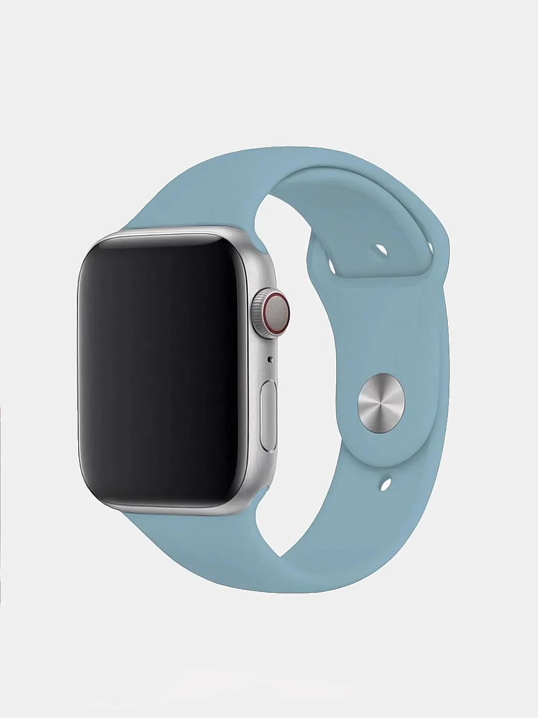 Небесно-голубой ремешок для Apple Watch, силиконовый