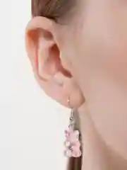 Розовый серьги с блестящими мармеладными мишками