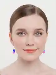 Синий серьги с блестящими мармеладными мишками