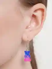 Синий серьги с блестящими мармеладными мишками