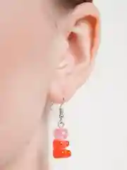 Красный серьги с блестящими мармеладными мишками