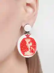 Багровый серьги, 18 видов, серьги серия: фрукты, овощи, мороженое, овощи, пирожное, куколка