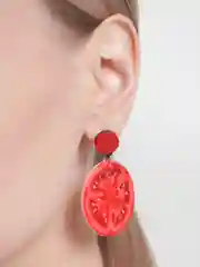 Бордовый серьги, 18 видов, серьги серия: фрукты, овощи, мороженое, овощи, пирожное, куколка