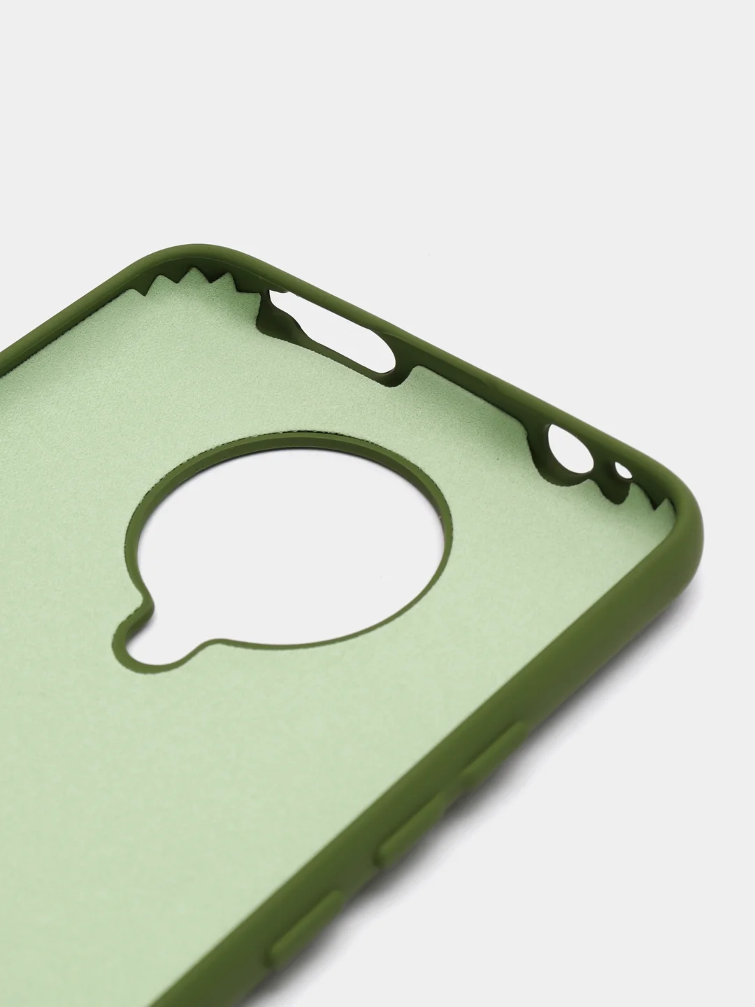 Зеленый чехол Xiaomi Redmi K30 Pro / Poco F2 Pro с закрытым низом и бархатом внутри Silicone Cover