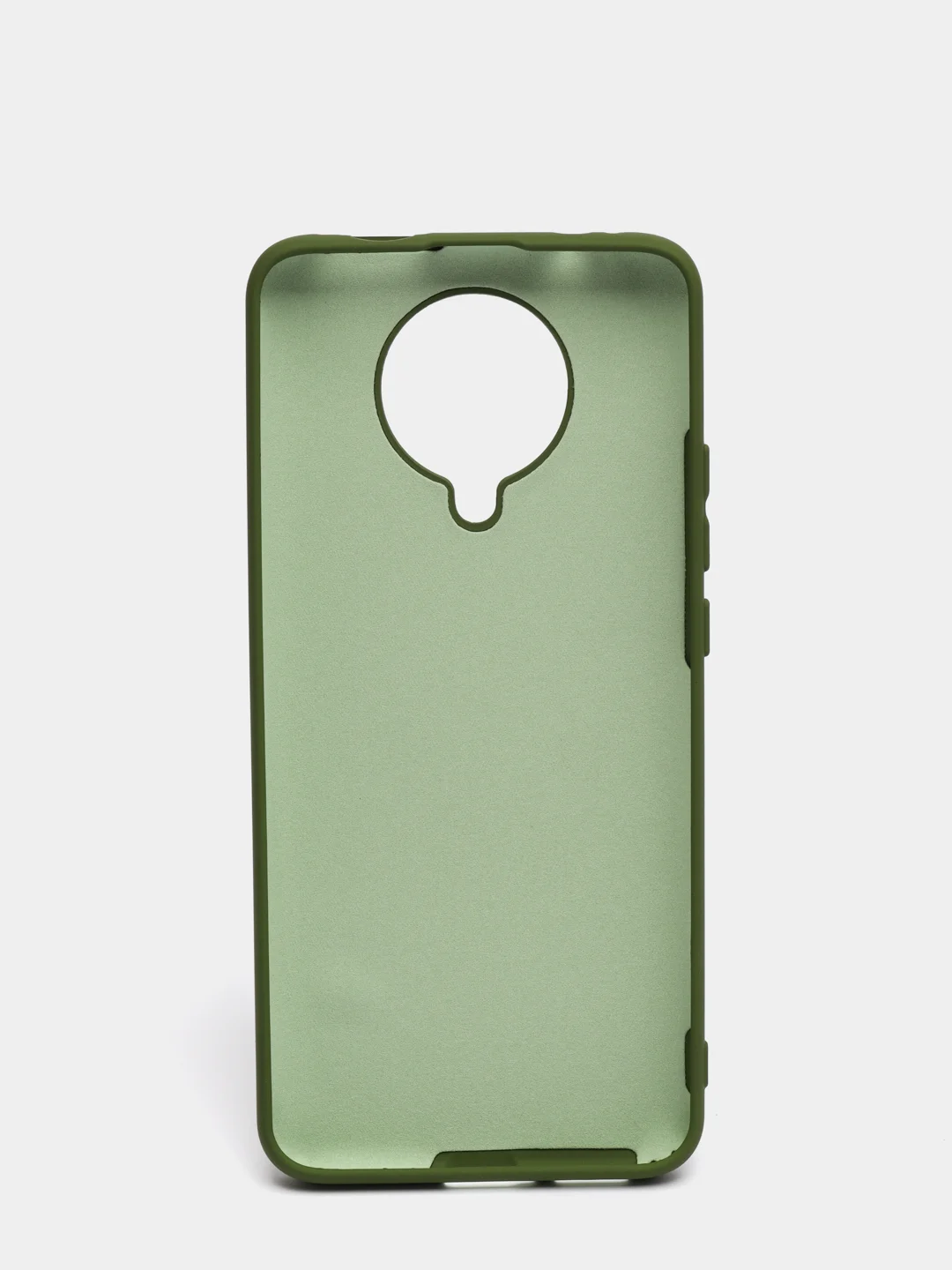 Зеленый чехол Xiaomi Redmi K30 Pro / Poco F2 Pro с закрытым низом и бархатом внутри Silicone Cover