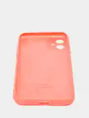 Кораллово-розовый чехол Silicone Case iPhone 11 с защитой камеры с бархатной подкладкой