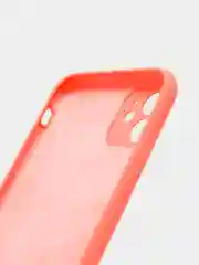 Кораллово-розовый чехол Silicone Case iPhone 11 с защитой камеры с бархатной подкладкой