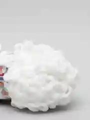 Белый пряжа Alize Puffy Fine, маленькие петельки, микрополиэстер, 100 г, 14 м