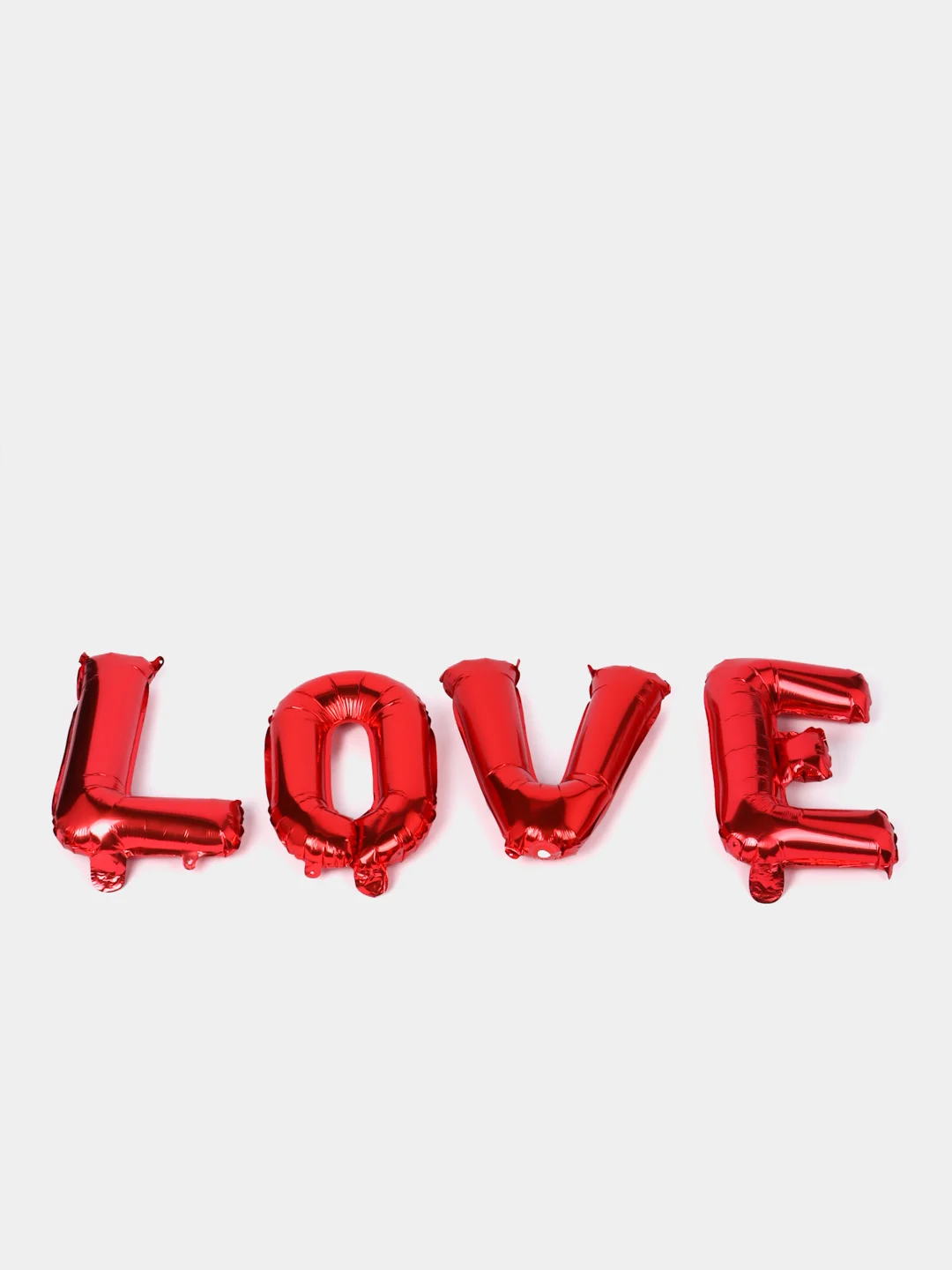 Красный воздушный шар надпись "Love" (Любовь), фольгированный,40 см
