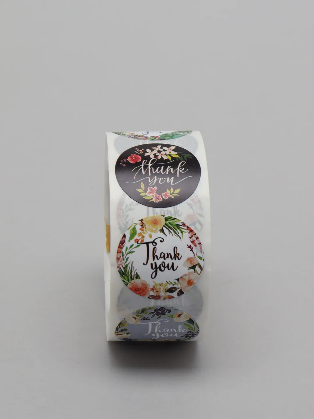 Коричневый наклейки в рулоне "Thank you"