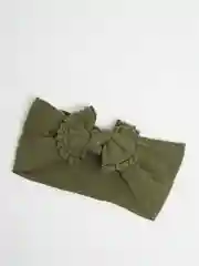 Хаки детская повязка на голову "Бант",повязка бант,повязка для девочек, детская повязка