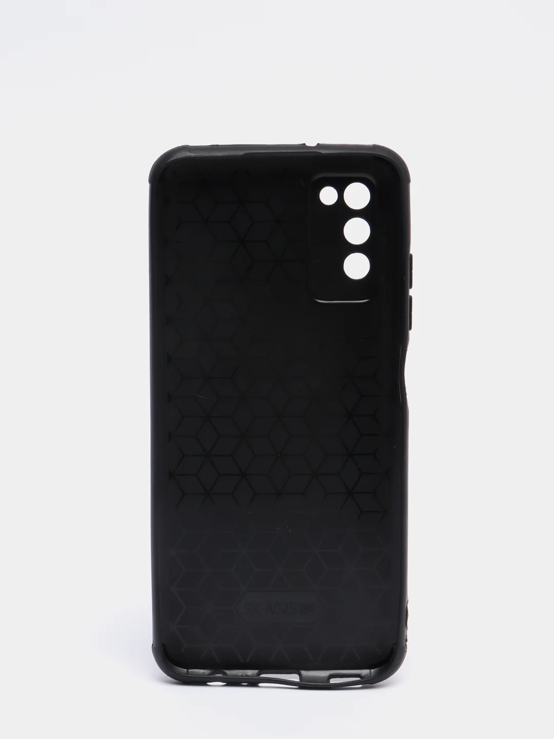 Угольный чехол Samsung Galaxy A03s, Самсунг Галакси А03с черный, силиконовый, плетеный под кожу