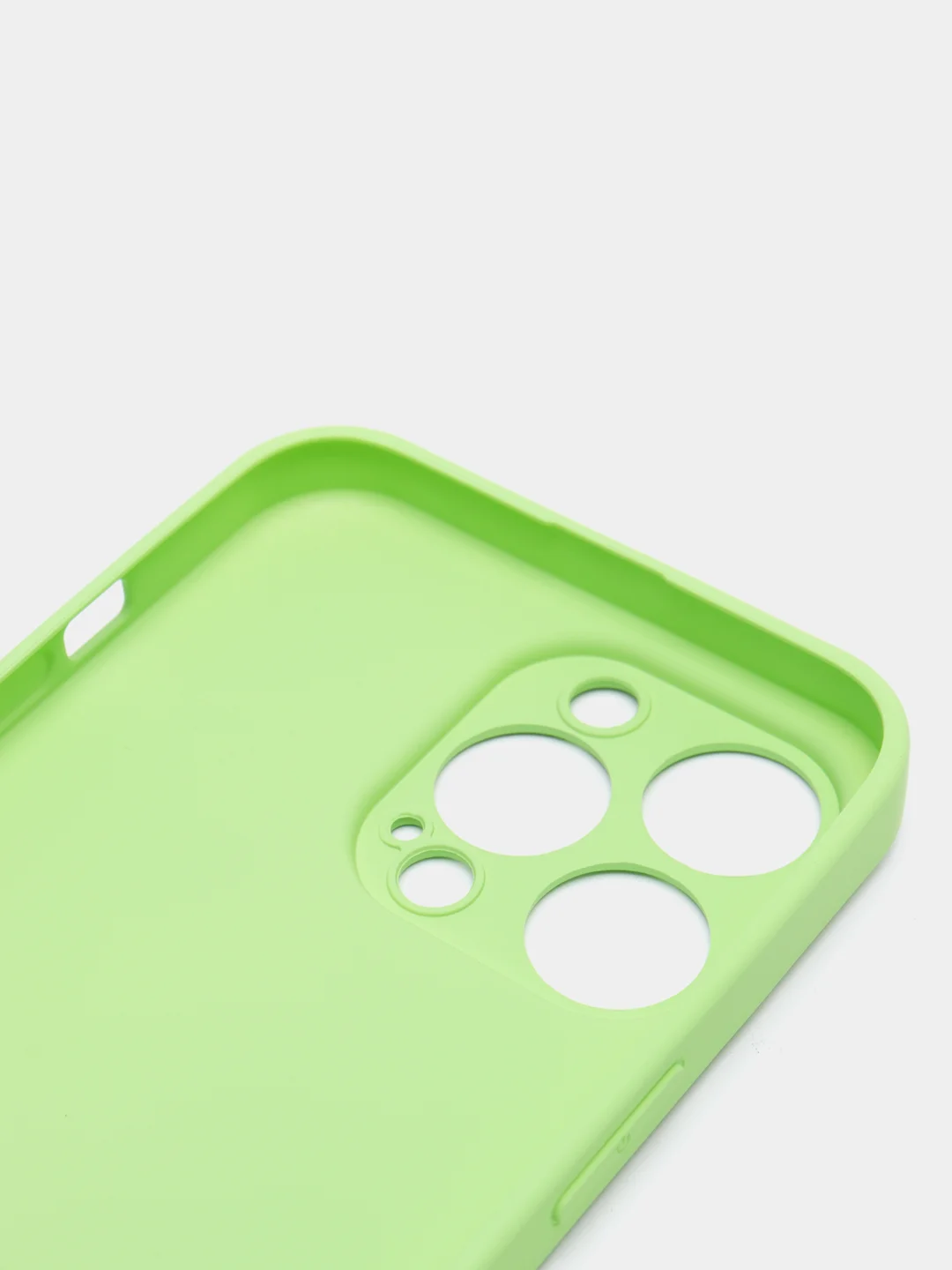 Салатовый чехол силиконовый со стеклянной панелью для iPhone 13 Pro