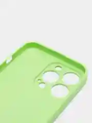 Салатовый чехол силиконовый со стеклянной панелью для iPhone 13 Pro