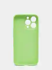 Салатовый чехол силиконовый со стеклянной панелью для iPhone 13 Pro