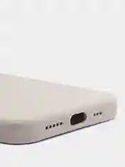 Серый чехол для iPhone 13 Pro (6.1") Silicone, закрытый низ, с логотипом