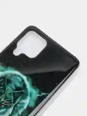 Бирюзовый чехол Samsung Galaxy M32 / A22 (Самсунг Галакси М32 / А22), силиконовый с рисунком