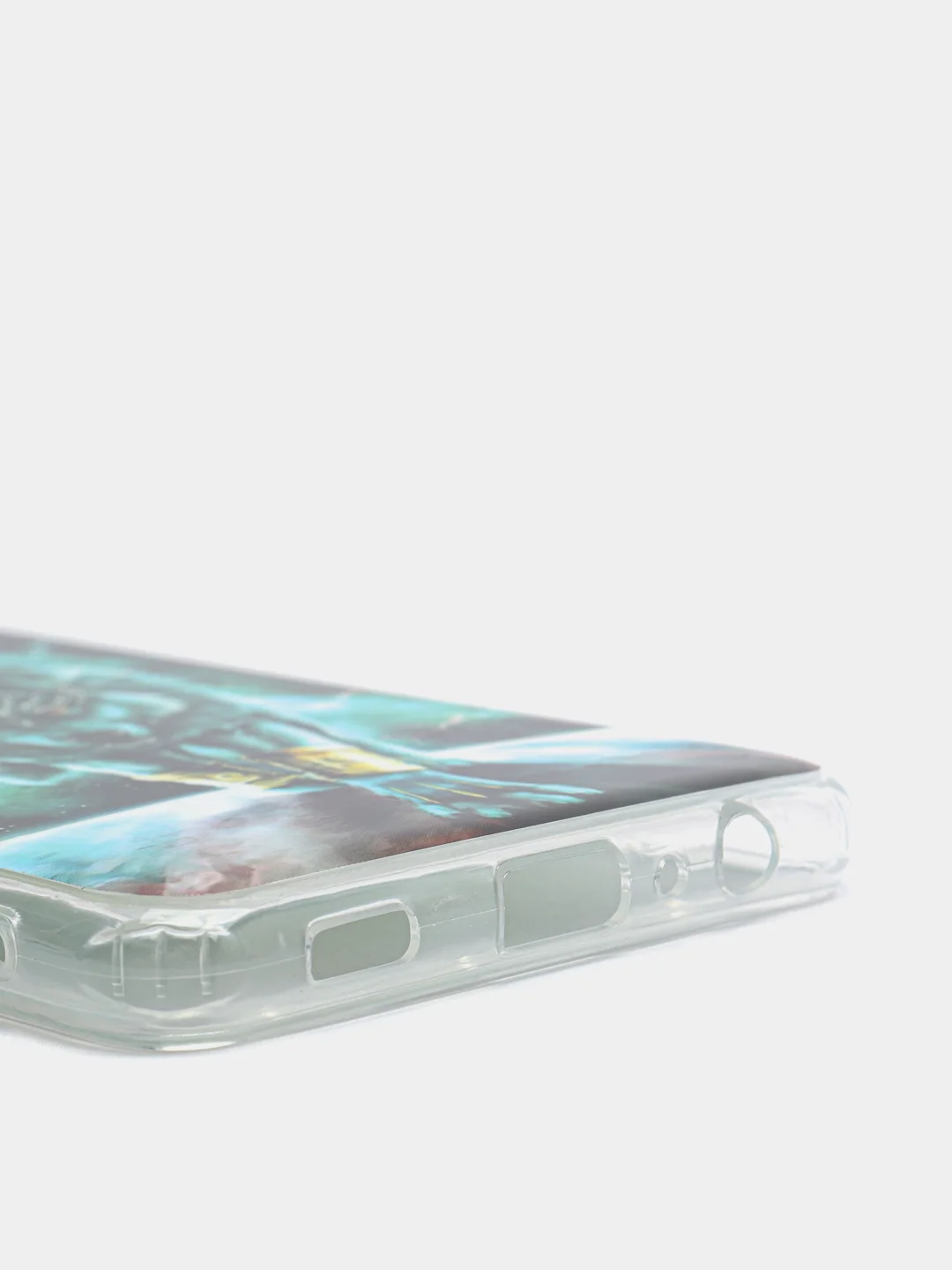 Бирюзовый чехол Samsung Galaxy M32 / A22 (Самсунг Галакси М32 / А22), силиконовый с рисунком