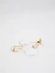 Белый женские серьги-подвески,белые металлические