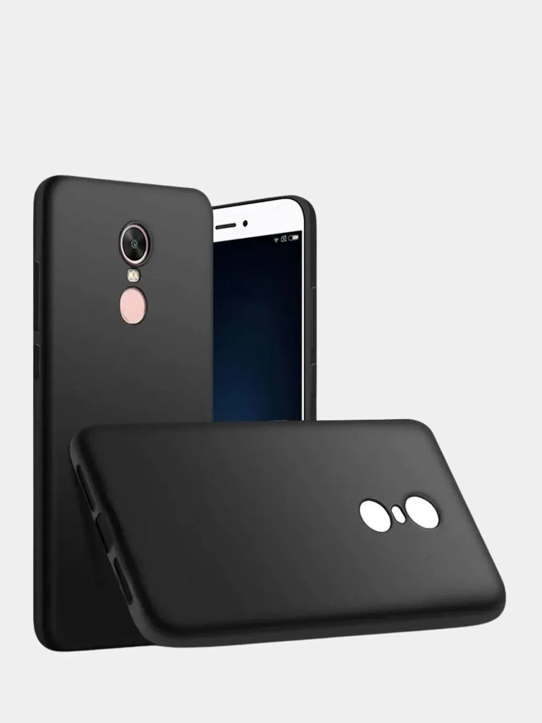 Угольный чехол для Xiaomi Redmi Note 4X / Note 4 силиконовый матовый