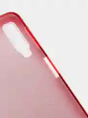 Красный чехол для Samsung A7 2018 Многослойный с блёстками