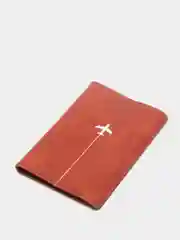 Красный обложка для паспорта "Travel" эко кожа, тиснение фольгой