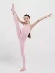Комбинезон гимнастический на лямках, лосины с вырезом