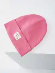 Розовый шапка детская двухслойная со снудом
