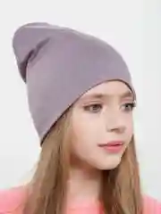 Лавандовый шапка детская двухслойная