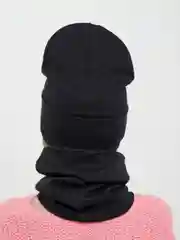 Черный шапка детская двухслойная со снудом