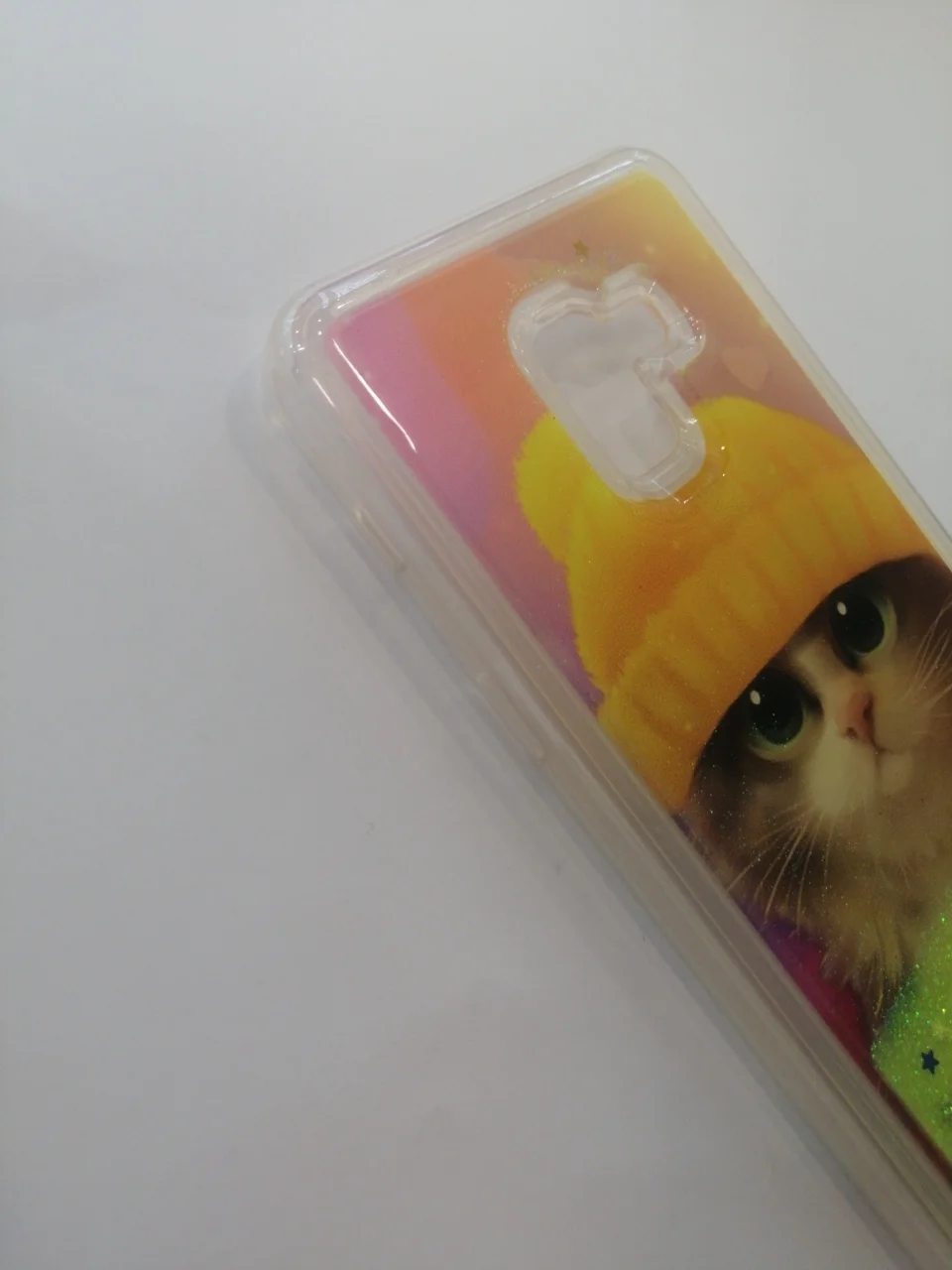 Силиконовый усиленный с жидкими блестками рисунком Samsung A8 + /Самсунг А8+(Plus)(А730F)