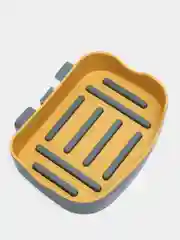 Желтый мыльница настенная, двухслойная, пластиковая