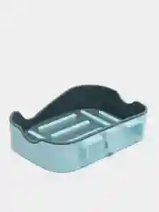 Голубой мыльница настенная, двухслойная, пластиковая