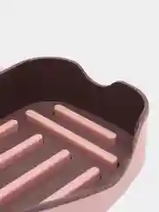 Бордовый мыльница настенная, двухслойная, пластиковая