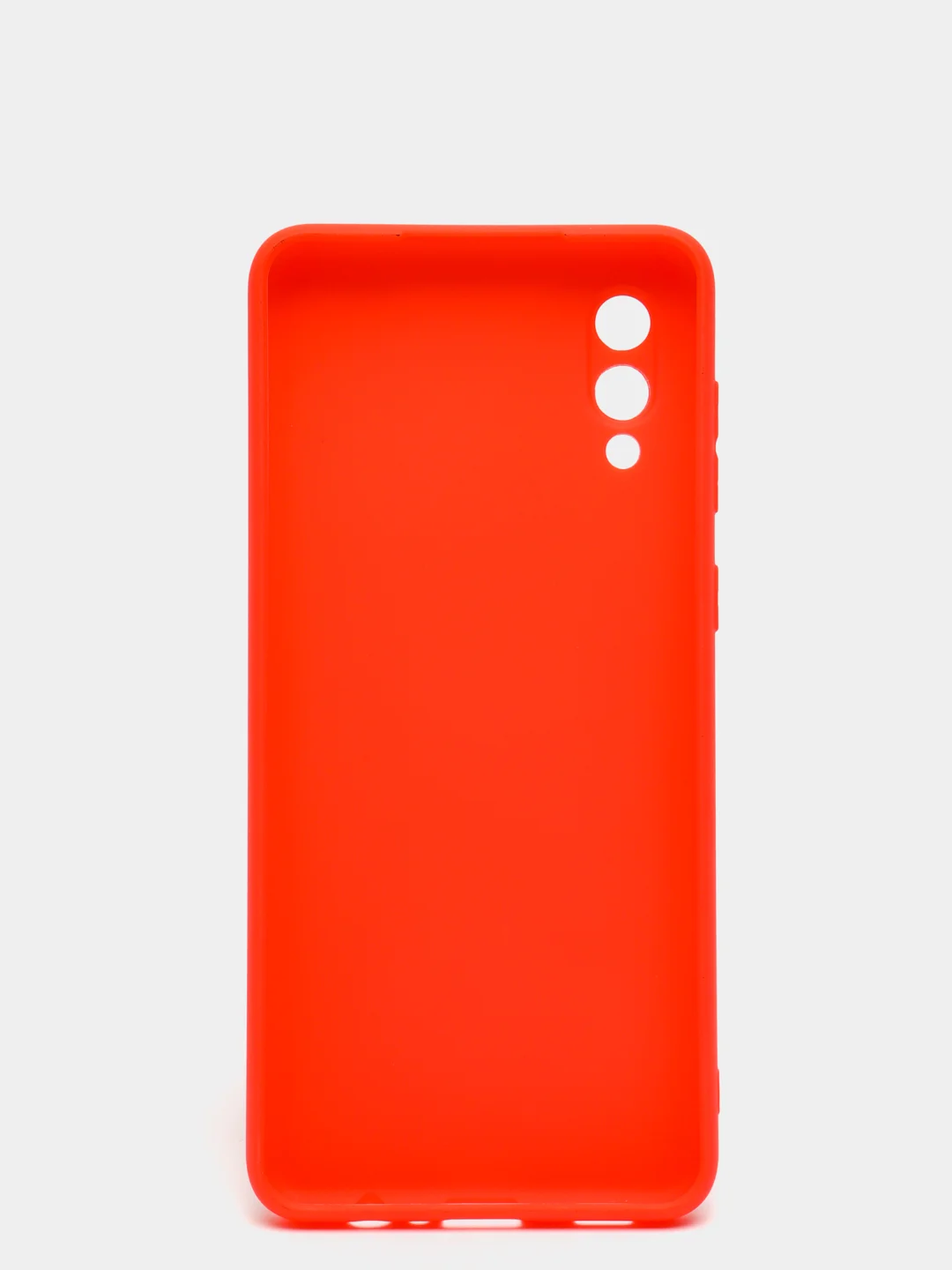 Красный чехол силиконовый на Samsung Galaxy A02 (Самсунг Галакси А02), цветной, матовый