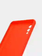 Красный чехол силиконовый на Samsung Galaxy A02 (Самсунг Галакси А02), цветной, матовый