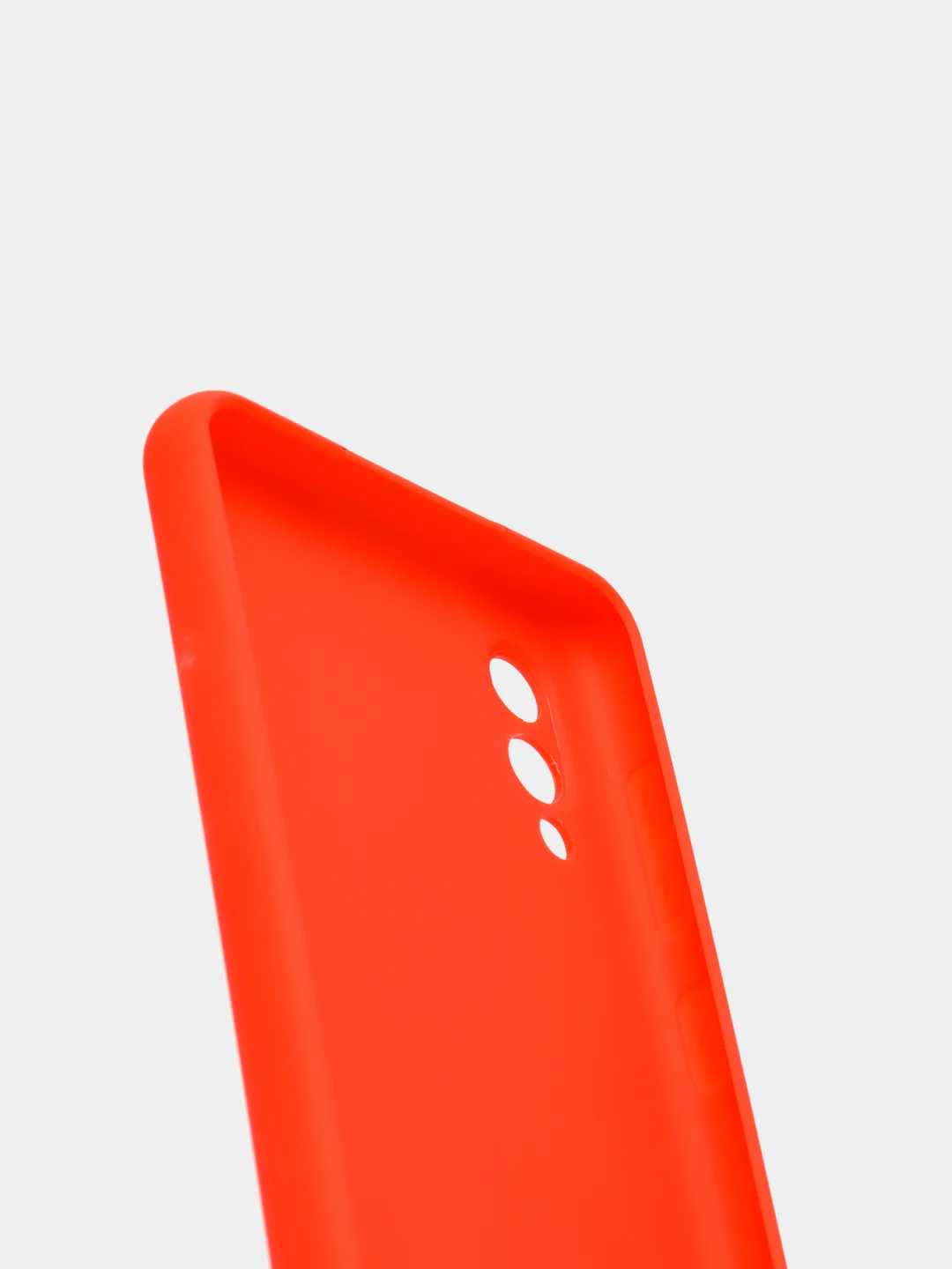 Красный чехол силиконовый на Samsung Galaxy A02 (Самсунг Галакси А02), цветной, матовый