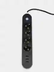 Черный сетевой фильтр удлинитель с USB разъемами
