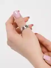Серебряный кольцо с логотипом, унисекс
