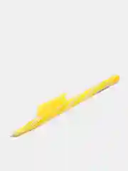 Желтый ручка шариковая, одноразовая, синяя 1 шт