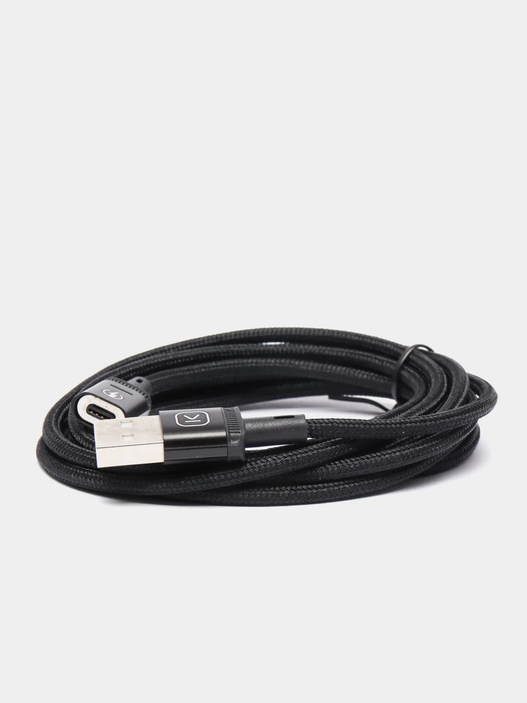 Черный магнитный кабель быстрой зарядки 3А, type-C, micro QC, PD