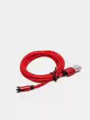Красный магнитный кабель для зарядки телефона Apple Lightning, Type-C, Micro-USB, провод, шнур 1 м