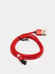 Красный магнитный кабель для зарядки телефона Apple Lightning, Type-C, Micro-USB, провод, шнур 1м