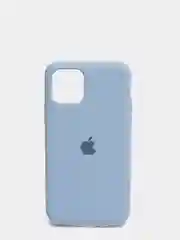Голубой чехол для iPhone 11 Pro 5.8" Silicone Case, закрытый низ с логотипом
