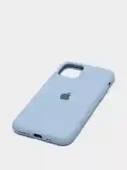 Голубой чехол для iPhone 11 Pro 5.8" Silicone Case, закрытый низ с логотипом