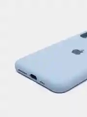 Голубой чехол для iPhone 11 Pro 5.8" Silicone Case, закрытый низ с логотипом