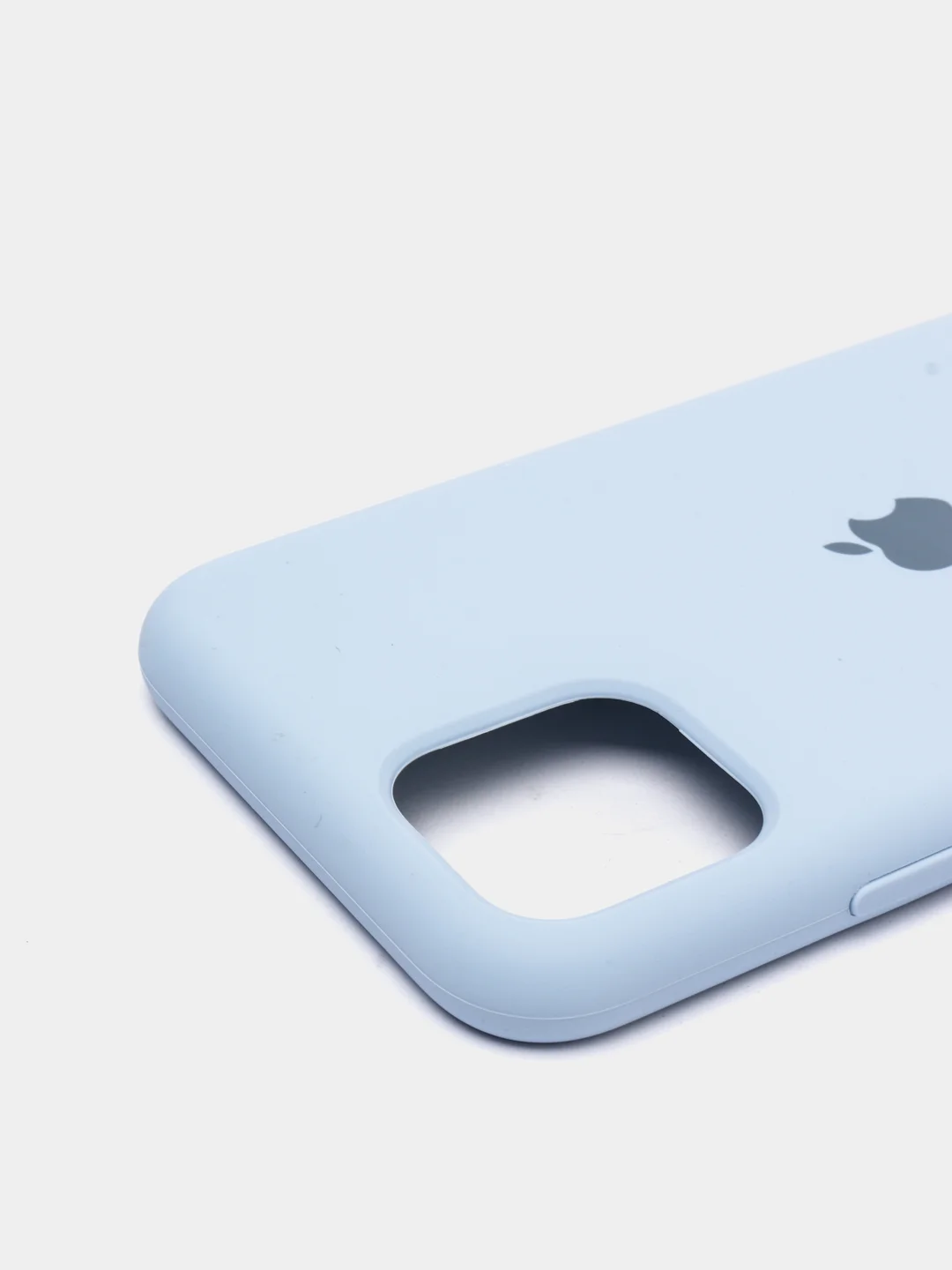 Голубой чехол для iPhone 11 Pro 5.8" Silicone Case, закрытый низ с логотипом