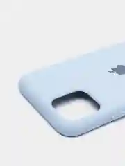 Голубой чехол для iPhone 11 Pro 5.8" Silicone Case, закрытый низ с логотипом