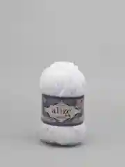 Белый пряжа плюшевая Alize Velluto