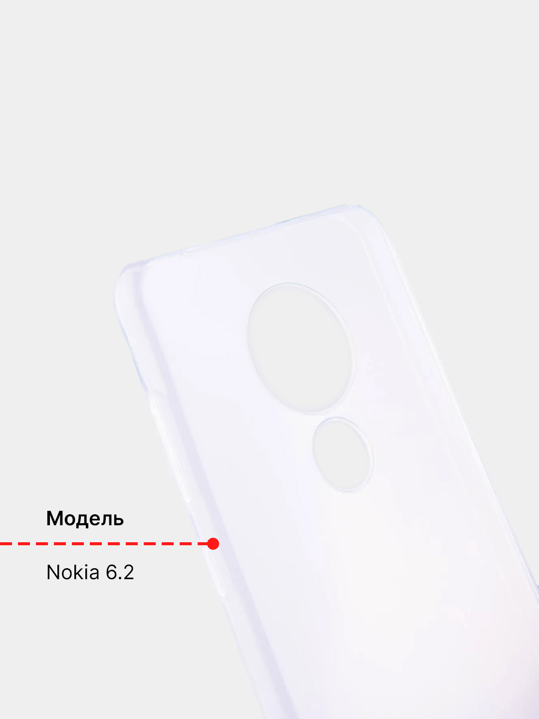 Чехол для Nokia 2.2 / 3 / 3.2 / 6.2 / 7 / C1 прозрачный (1 мм), силиконовый  купить по цене 2.72 ₽ в интернет-магазине Магнит Маркет